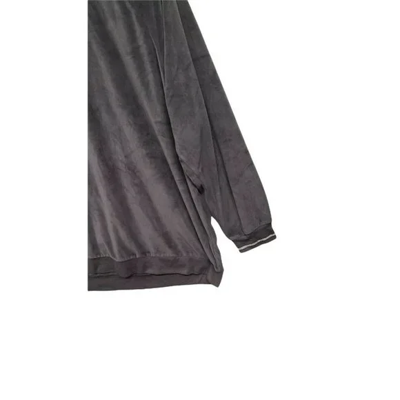 PJ Salvage Lounge plus size 3x Grey Oh My Velour Top Ribbed Cuff sleepwe… - Picture 6 of 7